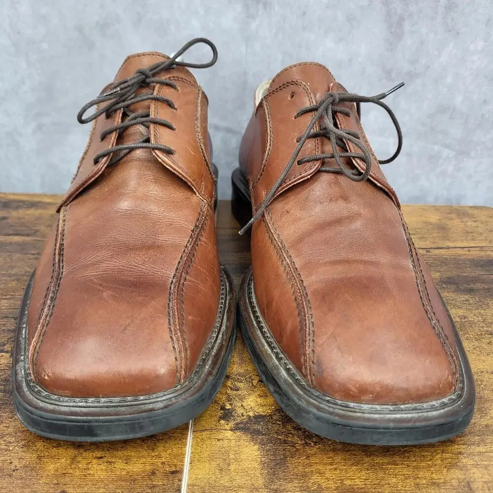 London Underground Oxford‎ Shoes Mens 10.5 M Brown Leather Square Toe Peyton